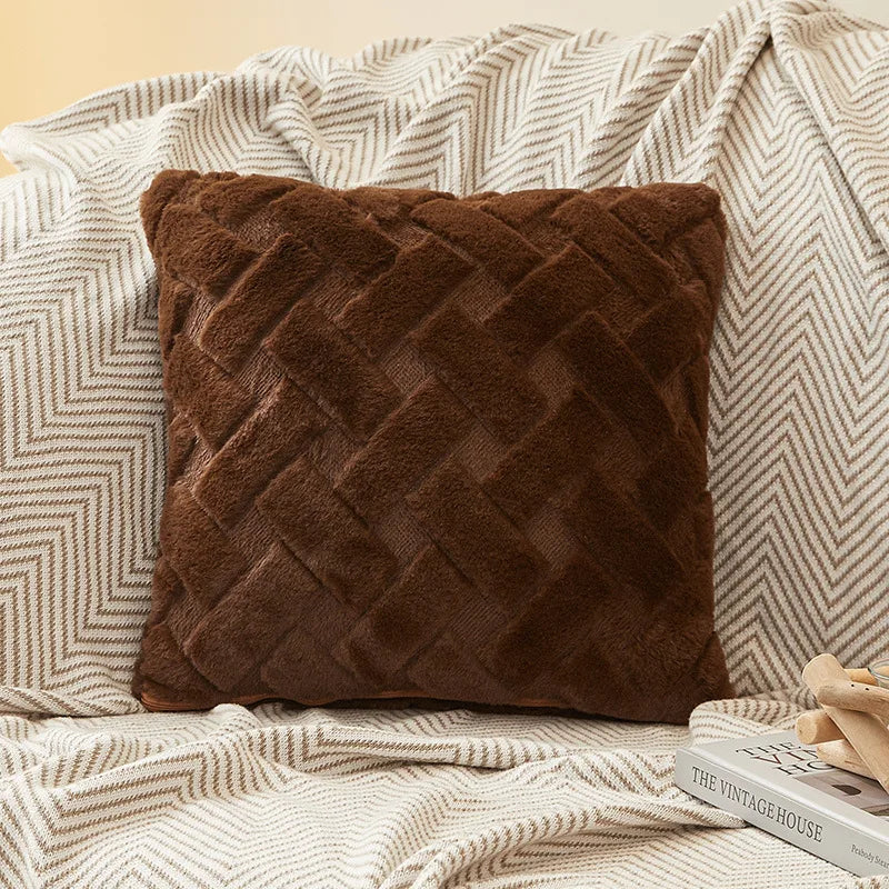 Plush Throw Pillow Cover