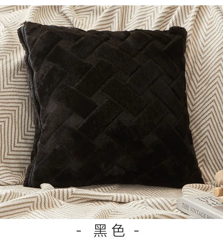 Plush Throw Pillow Cover