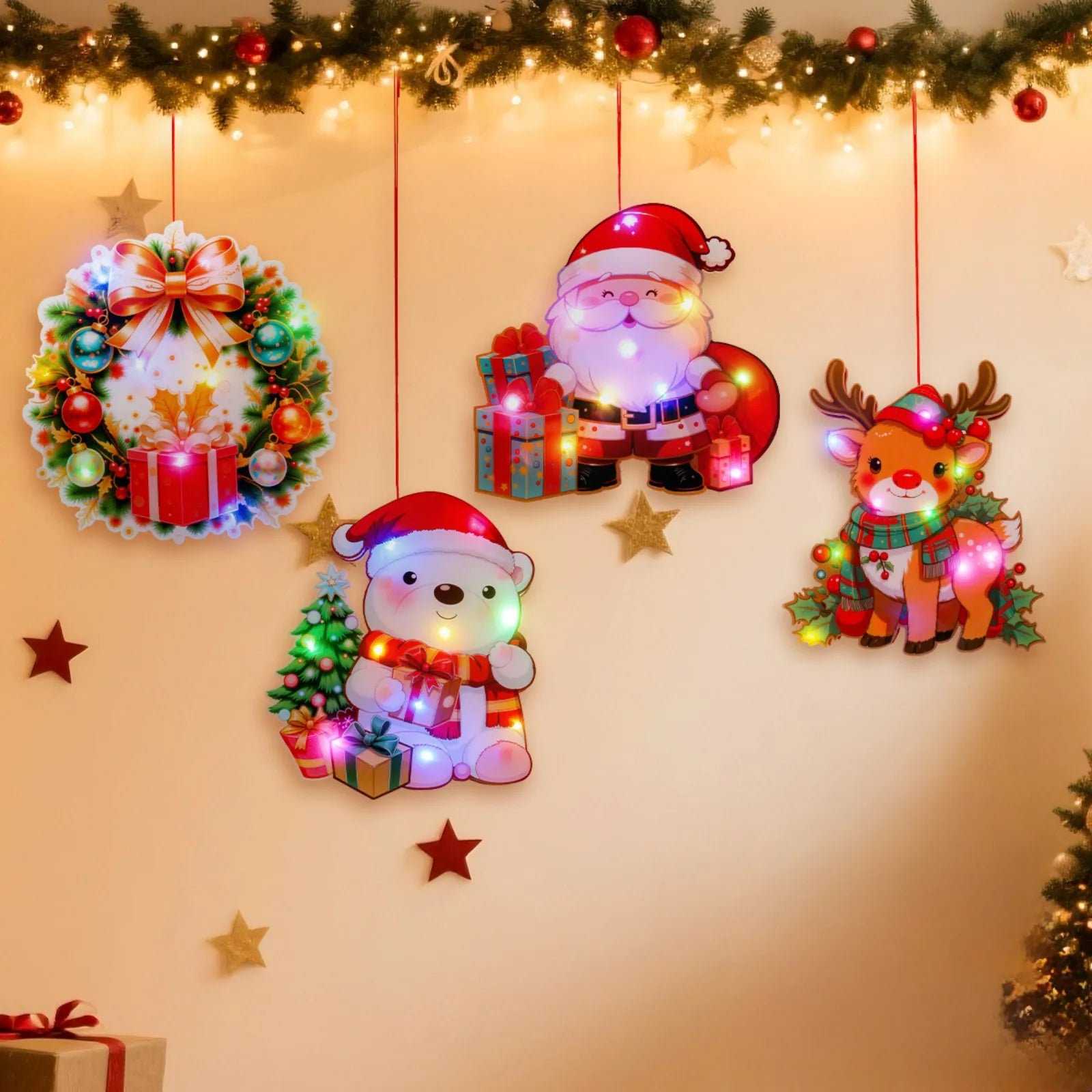 Luminous Door Hanging Decorations Christmas