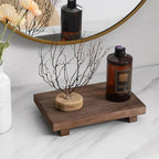 Wood Tray Pedestal Stand