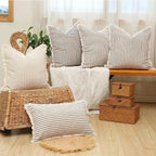 Striped Throw Pillowcase