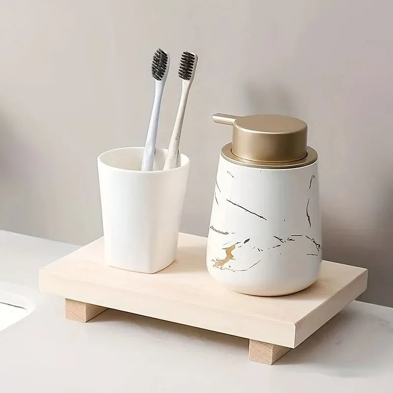 Wood Tray Pedestal Stand