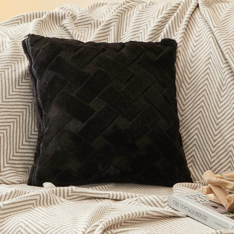 Plush Throw Pillow Cover