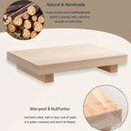 Wood Tray Pedestal Stand