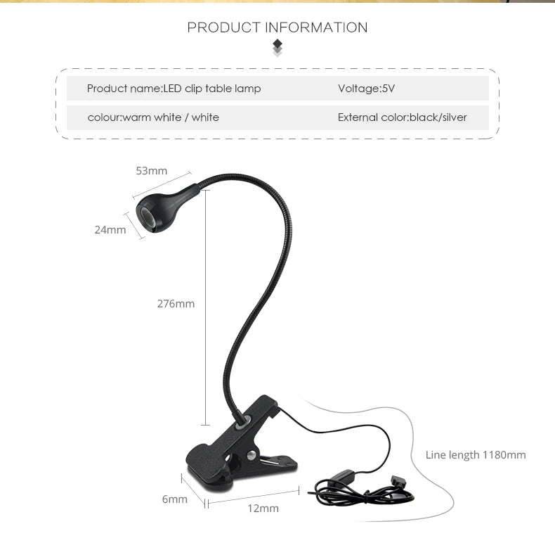 Table Lamp With Clip Holder