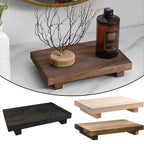 Wood Tray Pedestal Stand