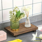 Wood Tray Pedestal Stand