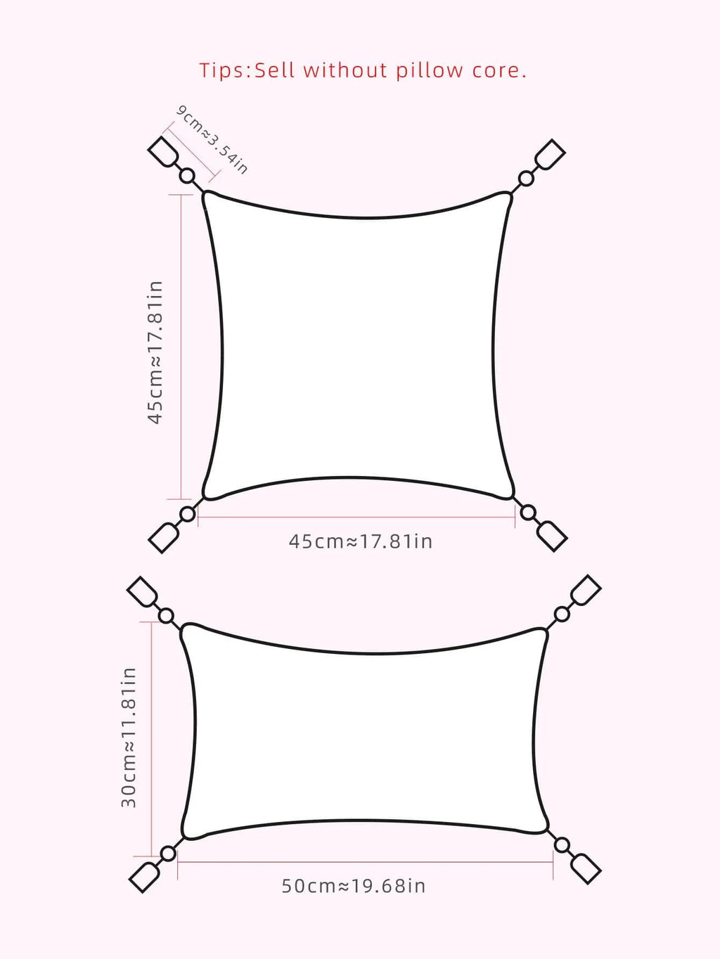 Throw pillow cover with semicircular geometric patterns.