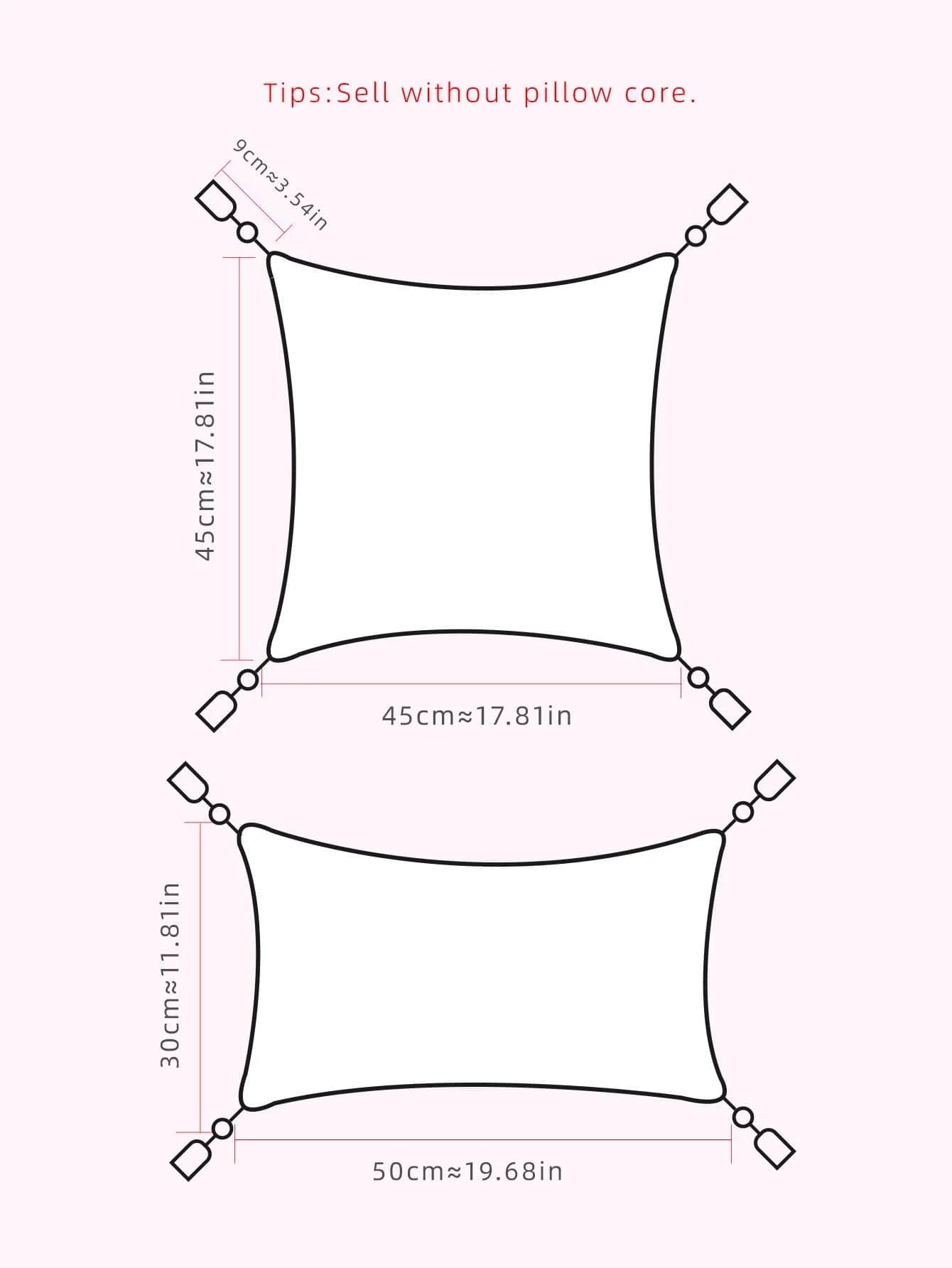 Throw pillow cover with semicircular geometric patterns.