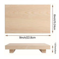 Wood Tray Pedestal Stand