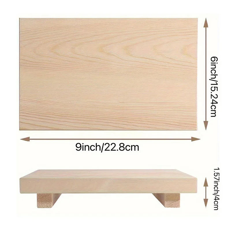Wood Tray Pedestal Stand