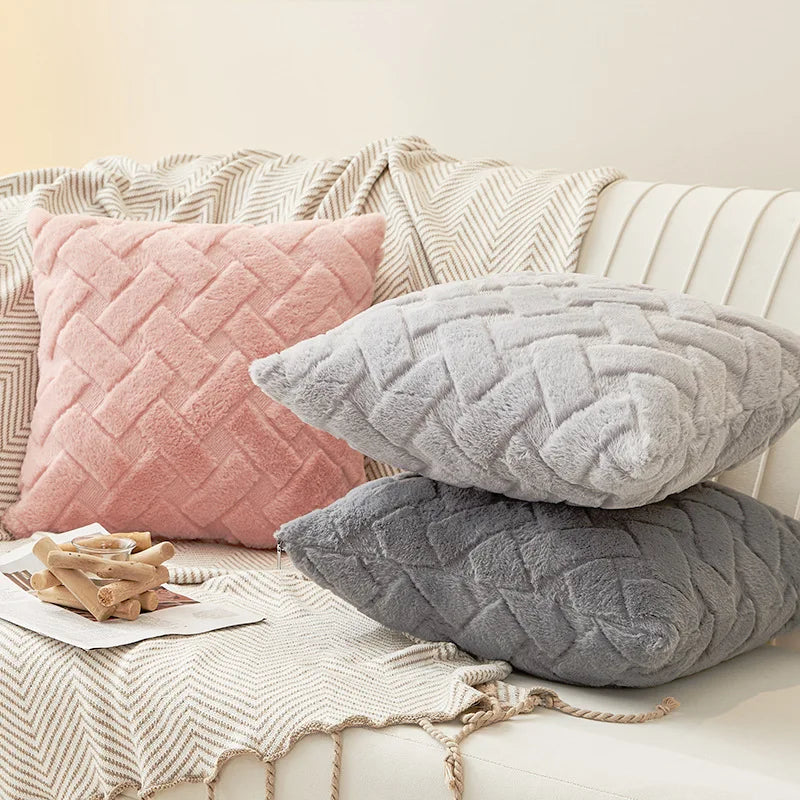 Plush Throw Pillow Cover