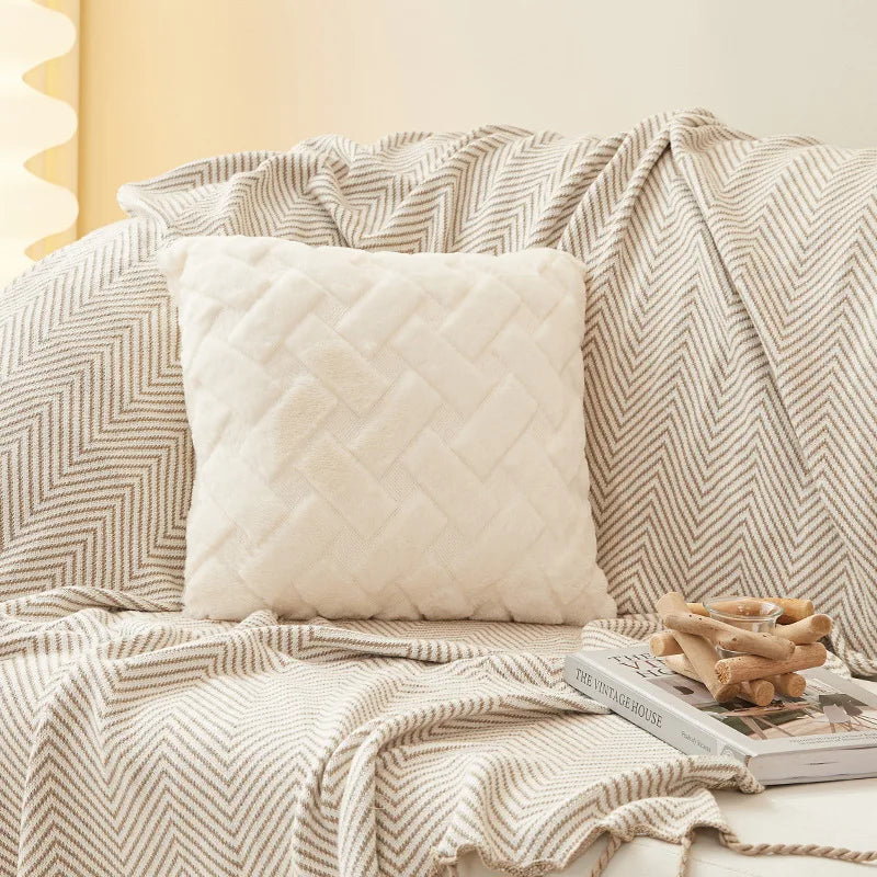 Plush Throw Pillow Cover
