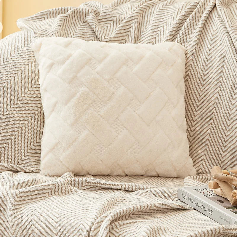 Plush Throw Pillow Cover